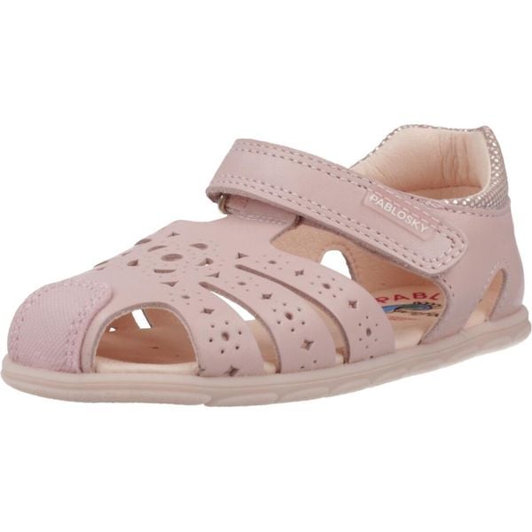 Sandały PABLOSKY 067070P Rose. Czerwone buty trekkingowe PABLOSKY, bez wzorów, ze skóry, bez obcasa, bez zapięcia. Za 272,99 zł.