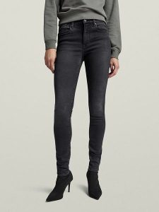 G-Star Dżinsy - Skinny fit - w kolorze czarnym rozmiar: W26/L30. Czarne jeansy G-Star, z aplikacjami, z bawełny, z podwyższonym stanem. Za 166,88 zł.