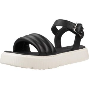 Sandały GEOX J SANDAL KODETTE GIR Czarny. Czarne buty trekkingowe Geox, bez wzorów, ze skóry, bez obcasa, bez zapięcia. Za 214,99 zł.