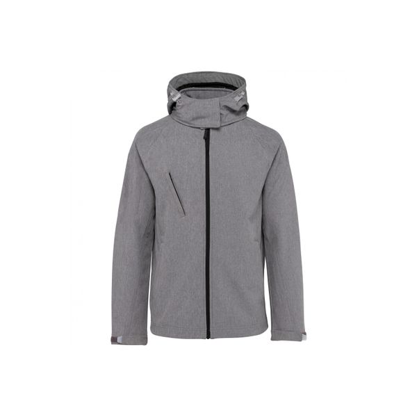 Kurtka damska z kapturem Kariban Softshell. Szare kurtki KARIBAN, bez wzorów, z softshellu, z kapturem. Za 277,50 zł.
