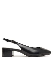 ECCO Czółenka Liva 25062304001 Czarny. Czarne czółenka ecco, bez wzorów, z lakierowanej skóry, bez obcasa, bez zapięcia. Za 599,99 zł.