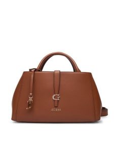 Guess Torebka Carrie HWVG98 96060 Brązowy. Brązowe kuferki Guess, z aplikacjami, ze skóry, bez dodatków. Za 639,99 zł.