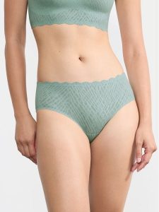 Sloggi Figi klasyczne Zero Feel Bliss 10219689 Zielony. Zielone figi Sloggi, bez wzorów, z syntetyku. Za 49,00 zł.