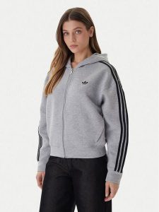 Adidas Bluza adicolor 3-Stripes JY2620 Szary Regular Fit. Szare bluzy ADIDAS, s, bez wzorów, z bawełny, bez kaptura. Za 299,99 zł.