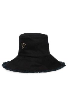 Guess Kapelusz AW5511 COT01 Czarny. Czarne kapelusze Guess, z aplikacjami, z bawełny. Za 239,99 zł.