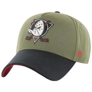 Czapka z daszkiem dla dorosłych 47 NHL Vintage Anaheim Ducks Cap. Zielone czapki 47 Brand, bez wzorów, z bawełny, sportowe. Za 139,99 zł.