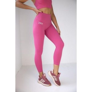 Legginsy z wysokim stanem Pilates różowe. Czerwone legginsy 2SkIN, bez wzorów, z podwyższonym stanem. Za 219,00 zł.