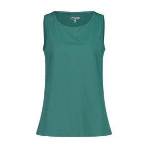 Damski tank top CMP. Zielone topy CMP, xs, bez wzorów, sportowe, bez kołnierzyka, bez ramiączek. Za 87,40 zł.