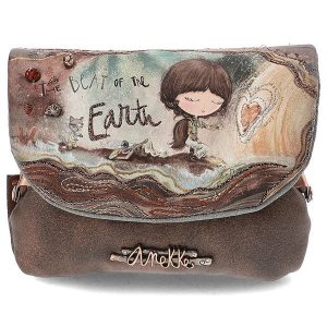 Brązowy Portfel Anekke Elegancka Mała Portmonetka Damska. Brązowe portfele Anekke, z aplikacjami, z materiału. Za 129,00 zł.