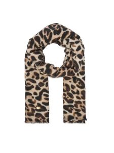 Guess Szalik AW5673 POL03 Brązowy. Brązowe rękawiczki Guess, z aplikacjami, z poliesteru. Za 194,99 zł.