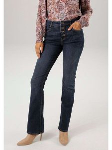 Aniston Dżinsy - Regular fit - w kolorze granatowym rozmiar: 40. Niebieskie jeansy Aniston, bez wzorów. Za 57,06 zł.