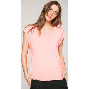Only Play - Top. Szare t-shirty marki Only Play, z nadrukiem, z dzianiny, z okrągłym kołnierzem, z krótkim rękawem. W wyprzedaży za 69,90 zł.