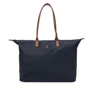 Torebka Tommy Hilfiger. Niebieskie torebki klasyczne TOMMY HILFIGER, bez wzorów, bez dodatków. Za 399,99 zł.
