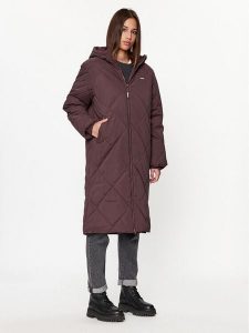 Wrangler Płaszcz zimowy 112342650 Bordowy Regular Fit. Czerwone płaszcze Wrangler, na zimę, l, bez wzorów, z syntetyku, bez kaptura. Za 449,00 zł.