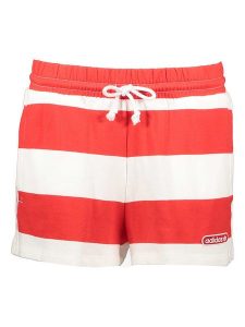 Adidas Szorty w kolorze czerwono-białym rozmiar: 36. Białe szorty ADIDAS, bez wzorów, z bawełny. Za 61,46 zł.