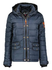 Geographical Norway Kurtka pikowana "Dacili" w kolorze granatowym rozmiar: S. Niebieskie kurtki Geographical Norway, s, z aplikacjami, bez kaptura. Za 210,32 zł.