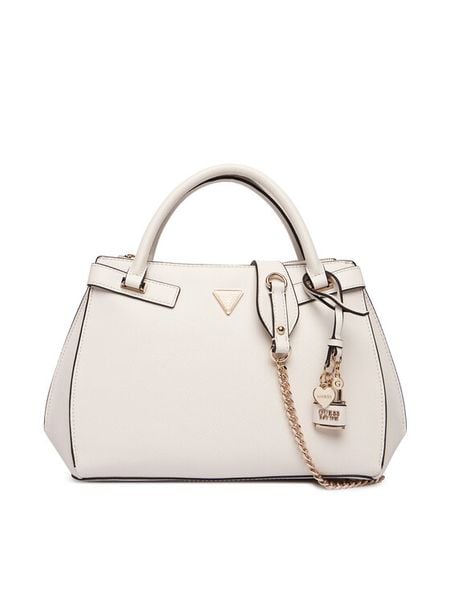 Guess Torebka Serenova HWZG80 91060 Écru. Białe kuferki Guess, z aplikacjami, ze skóry, bez dodatków. Za 503,99 zł.
