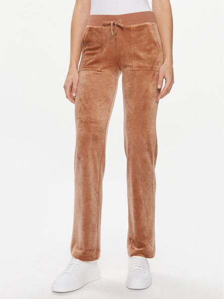 Juicy Couture Spodnie dresowe Del Ray JCAP180G Brązowy Regular Fit. Brązowe spodnie dresowe Juicy Couture, m, bez wzorów, z dresówki. Za 469,99 zł.