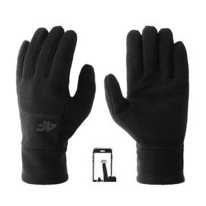 Rękawice uniseks 4F. Czarne rękawiczki 4f, bez wzorów. Za 72,99 zł.