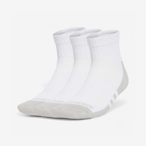 Skarpetki sportowe ADIDAS. Białe skarpetki ADIDAS, bez wzorów, z dzianiny. Za 44,99 zł.