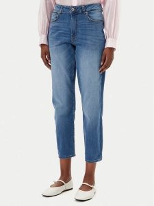 Fracomina Jeansy FP25SVD005D42002 Niebieski Mom Fit. Niebieskie jeansy Fracomina, bez wzorów, z bawełny. Za 209,99 zł.