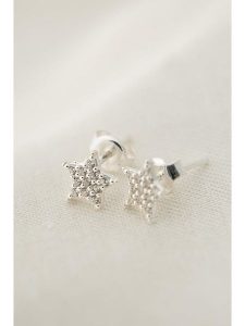 Lodie Silver Srebrne kolczyki-wkrętki z cyrkoniami rozmiar: onesize. Szare kolczyki Lodie Silver, z cyrkonią, srebrne. Za 48,16 zł.