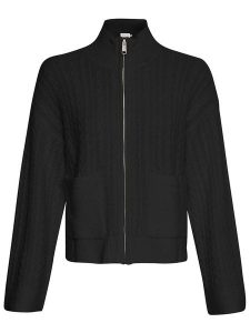 MOSS COPENHAGEN Kardigan "Blithe" w kolorze czarnym rozmiar: M/L. Czarne kardigany Moss Copenhagen, z poliamidu. Za 210,81 zł.