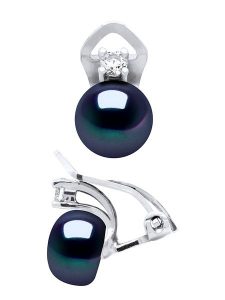 Mitzuko Srebrne klipsy z perłami rozmiar: onesize. Szare kolczyki Mitzuko, z cyrkonią, srebrne. Za 217,99 zł.