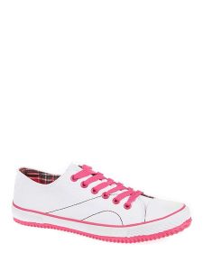 Kimberfeel Sneakersy "Fundy" w kolorze biało-różowym rozmiar: 40. Białe trampki Kimberfeel, bez wzorów, bez zapięcia. Za 87,61 zł.