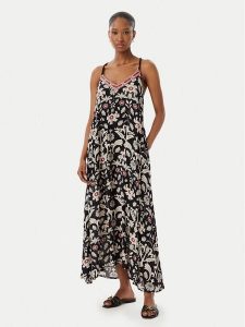 LOLA CASADEMUNT Sukienka letnia LS2616027 Czarny Regular Fit. Czarne kombinezony LOLA CASADEMUNT, na lato, l, bez wzorów, z wiskozy, bez kołnierzyka, bez ramiączek. Za 459,99 zł.