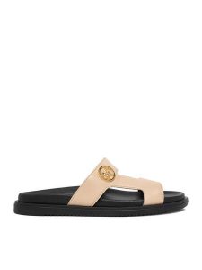 Beverly Hills Polo Club Klapki EO-WI16-SERDINIA-04 Beżowy. Brązowe klapki Beverly Hills Polo Club, bez wzorów, ze skóry, bez obcasa. Za 329,99 zł.