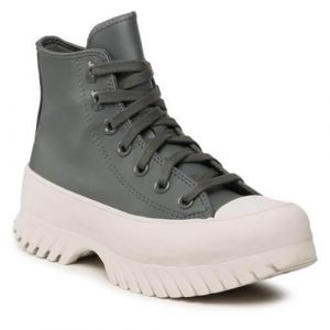Buty do chodzenia damskie Converse Ctas Lugged 2. Szare buty sportowe Converse, bez wzorów, z materiału, bez zapięcia, trekkingowe. Za 426,25 zł.