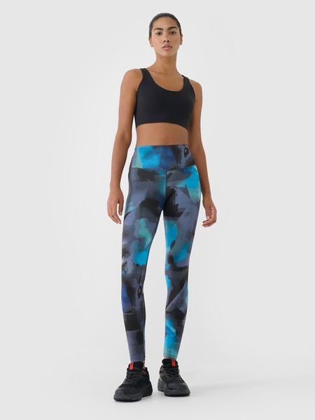 4F Legginsy treningowe z wysokim stanem damskie - multikolor S. Legginsy 4f, bez wzorów, z dzianiny, z podwyższonym stanem. W wyprzedaży za 99,99 zł.