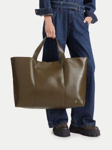 G-Star Raw Torebka C-LDA8820 Khaki. Brązowe shopper bag G-Star, bez wzorów, ze skóry, bez dodatków. Za 299,99 zł.