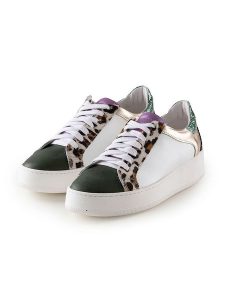 Anna Morellini Skórzane sneakersy "Milavia" w kolorze biało-czarnym rozmiar: 41. Białe trampki Anna Morellini, bez wzorów, bez zapięcia. Za 298,67 zł.