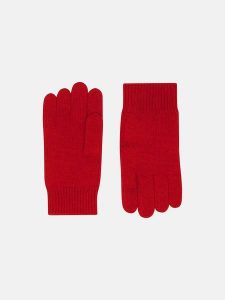 Perfect Cashmere Kaszmirowe rękawiczki "Yann" w kolorze czerwonym rozmiar: onesize. Czerwone rękawiczki Perfect Cashmere, bez wzorów, z kaszmiru. Za 121,99 zł.