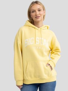 BIG STAR Bluza w kolorze żółtym rozmiar: S. Żółte bluzy Big Star, s, bez wzorów, z kapturem. Za 127,35 zł.