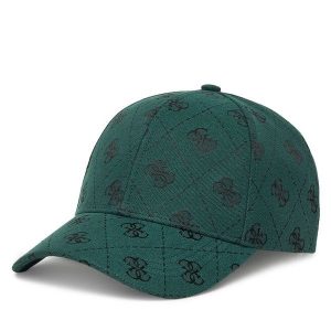 Czapka z daszkiem Guess. Zielone czapki Guess, z aplikacjami. Za 119,99 zł.