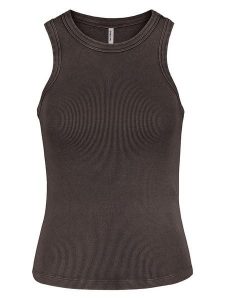 Sublevel Top w kolorze brązowym rozmiar: M. Brązowe topy Sublevel, m, bez wzorów, prążkowane, bez kołnierzyka, bez ramiączek. Za 39,99 zł.