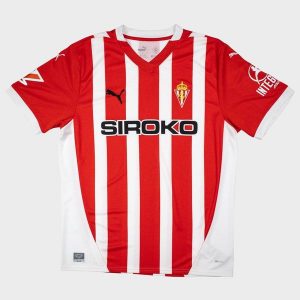 Oficjalna koszulka piłkarska Puma Real Sporting dla dorosłych sezon 2024-25 sp. Czerwone bluzki Puma, xl, bez wzorów, sportowe, bez kołnierzyka, bez ramiączek. Za 339,00 zł.