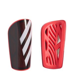 Ochraniacze na golenie Tiro League. Białe t-shirty ADIDAS, m, bez wzorów, z elastanu, z asymetrycznym kołnierzem, bez ramiączek. Za 59,50 zł.