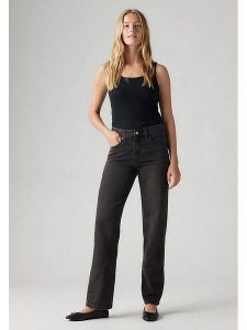 Levi's Dżinsy - Regular fit - w kolorze czarnym rozmiar: W26. Czarne jeansy Levi's®, z aplikacjami. Za 224,52 zł.