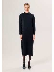 Rodier Wełniana sukienka w kolorze czarnym rozmiar: L. Czarne sukienki Rodier, na co dzień, l, bez wzorów, z wełny, klasyczne, bez kołnierzyka, bez ramiączek, maxi, proste. Za 459,04 zł.