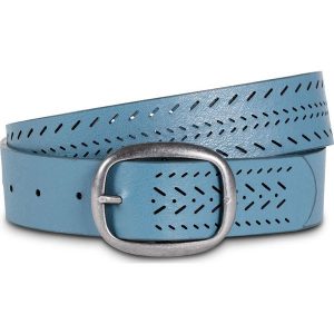 Pasek z wycinanym wzorem bonprix kobaltowo-srebrny kolor. Paski marki bonprix. Za 44,99 zł.