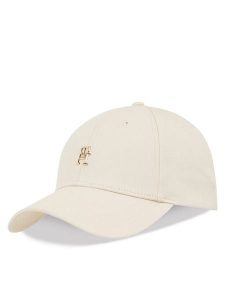 Tommy Hilfiger Czapka z daszkiem Elevated Chic Cap AW0AW17128 Écru. Czapki TOMMY HILFIGER, bez wzorów, z bawełny. Za 129,99 zł.
