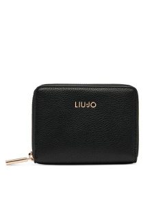 Liu Jo Portfel AF6156 E1019 Czarny. Czarne portfele Liu Jo, bez wzorów, ze skóry. Za 249,99 zł.