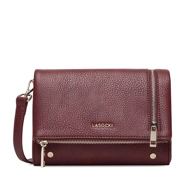 Torebka Lasocki. Czerwone listonoszki Lasocki, bez wzorów, bez dodatków. Za 169,99 zł.