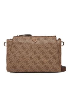 Guess Torebka Noelle II HWBG96 72120 Brązowy. Brązowe listonoszki Guess, z aplikacjami, ze skóry, bez dodatków. Za 349,99 zł.