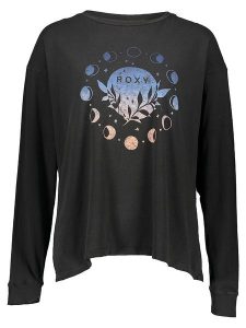 Roxy Koszulka w kolorze czarnym rozmiar: XL. Czarne bluzki Roxy, xl, bez wzorów, bez kołnierzyka, bez ramiączek. Za 83,42 zł.