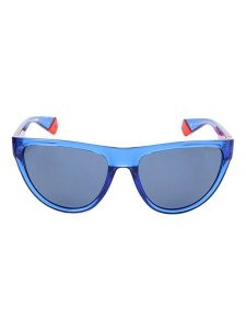 Polaroid Damskie okulary przeciwsłoneczne w kolorze niebieskim rozmiar: 56. Niebieskie okulary przeciwsłoneczne Polaroid. Za 104,95 zł.